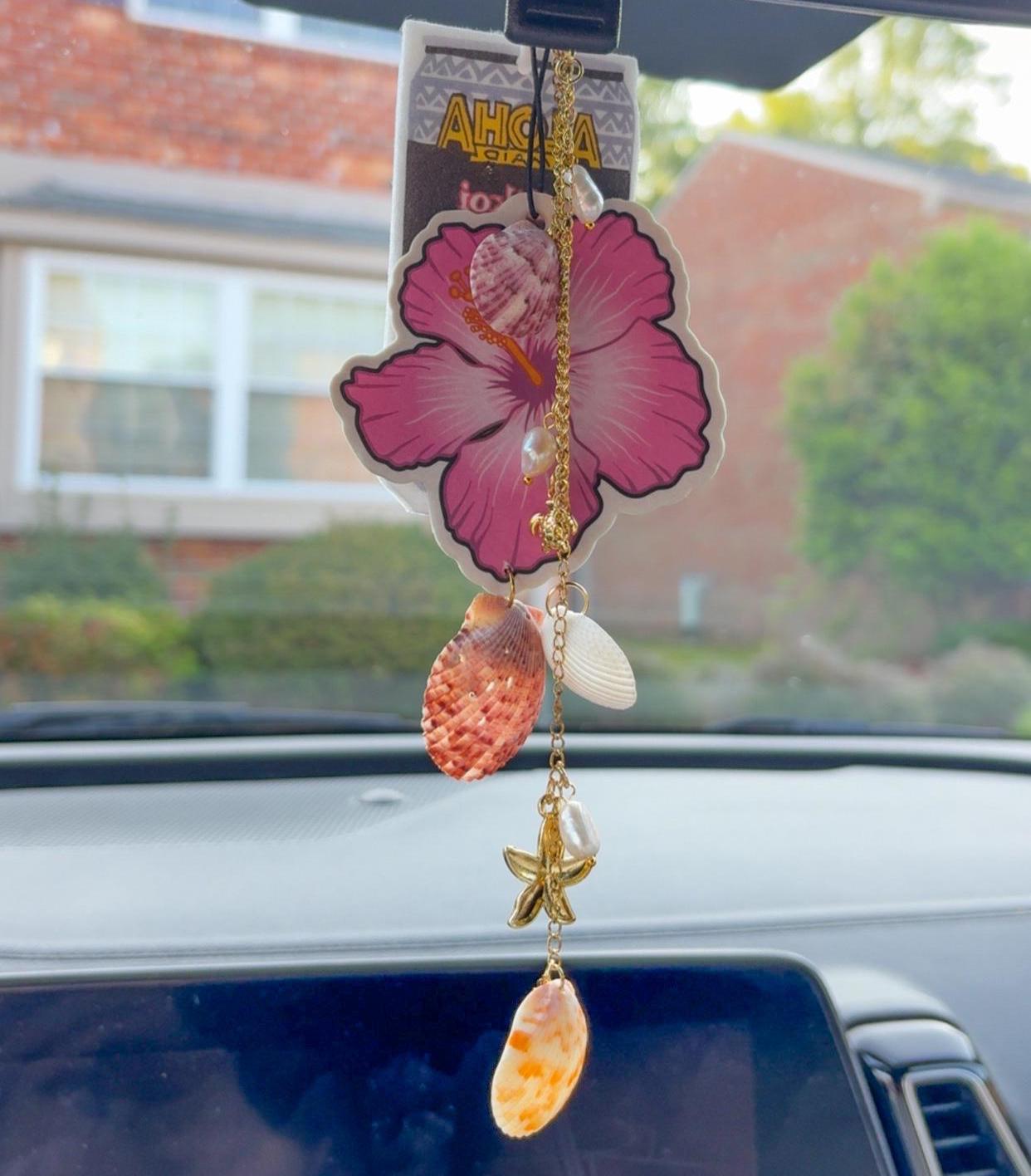 Coastal Hibiscus Car Charm
