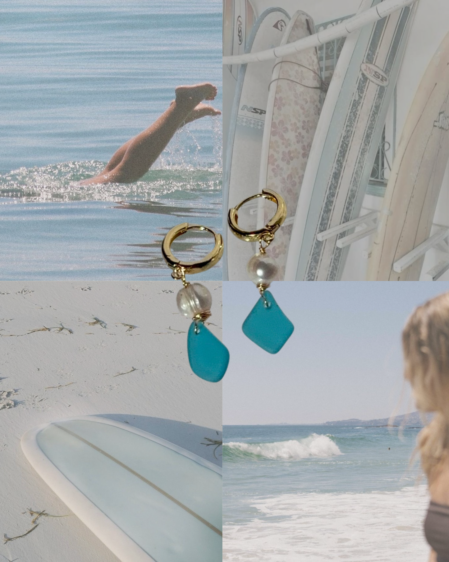 Blue Tide Treasures Sea Glass Earrings