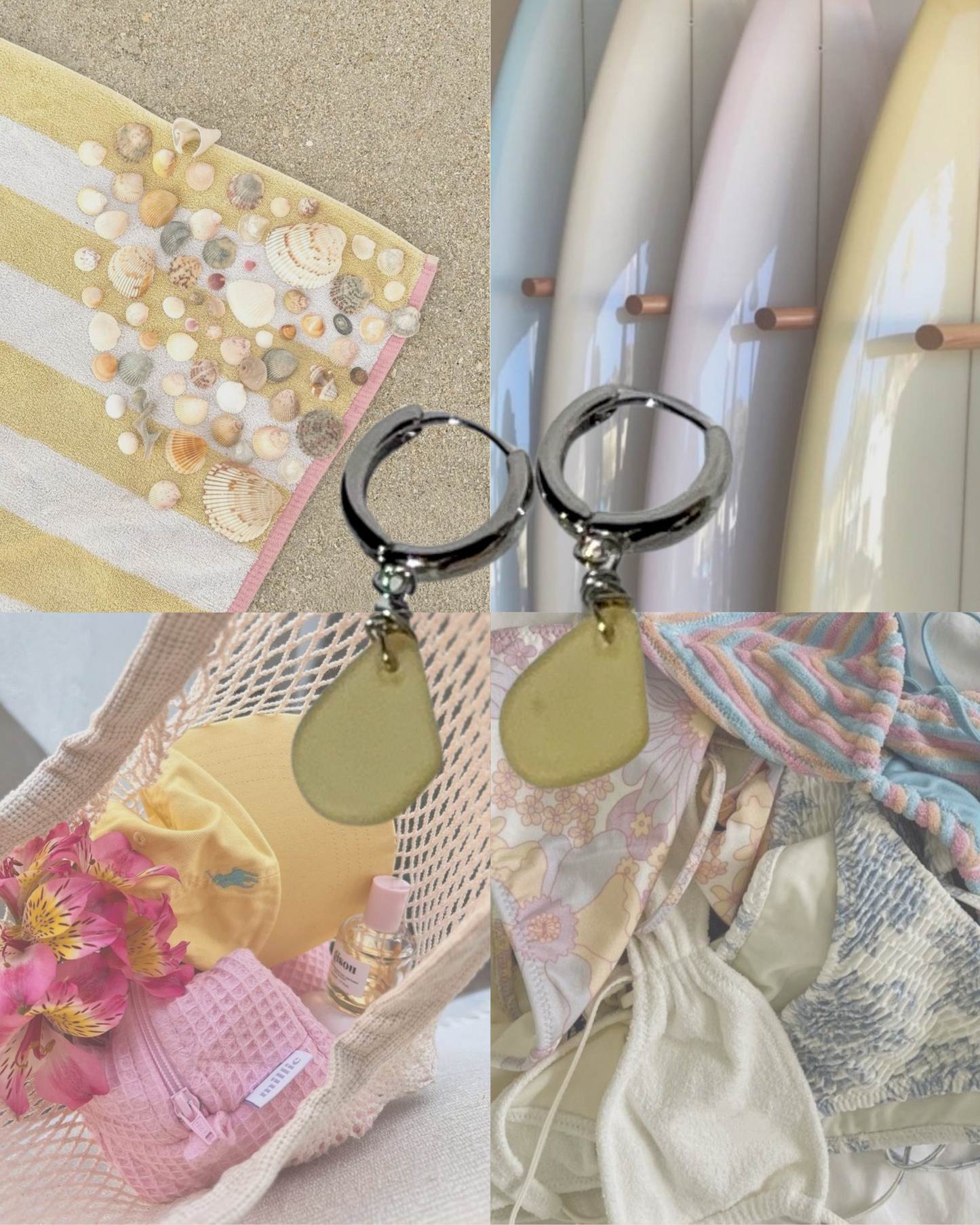 Sun Kissed Sea Glass Earrings