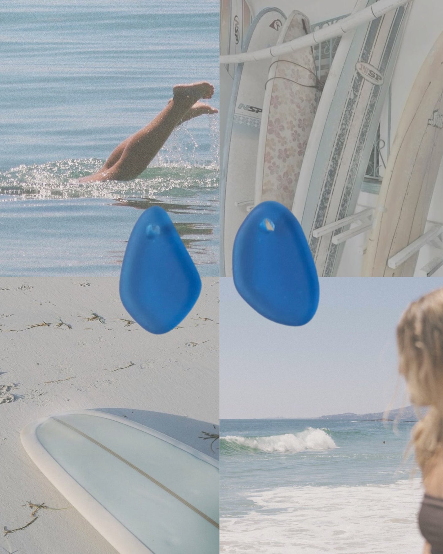 Blue Tide Treasures Sea Glass Earrings