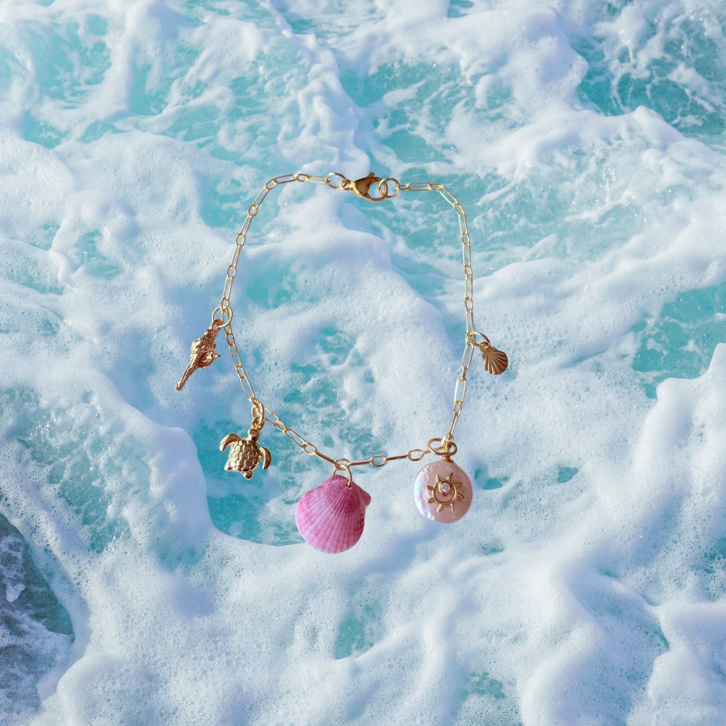 Golden Shore Seashell Bracelet