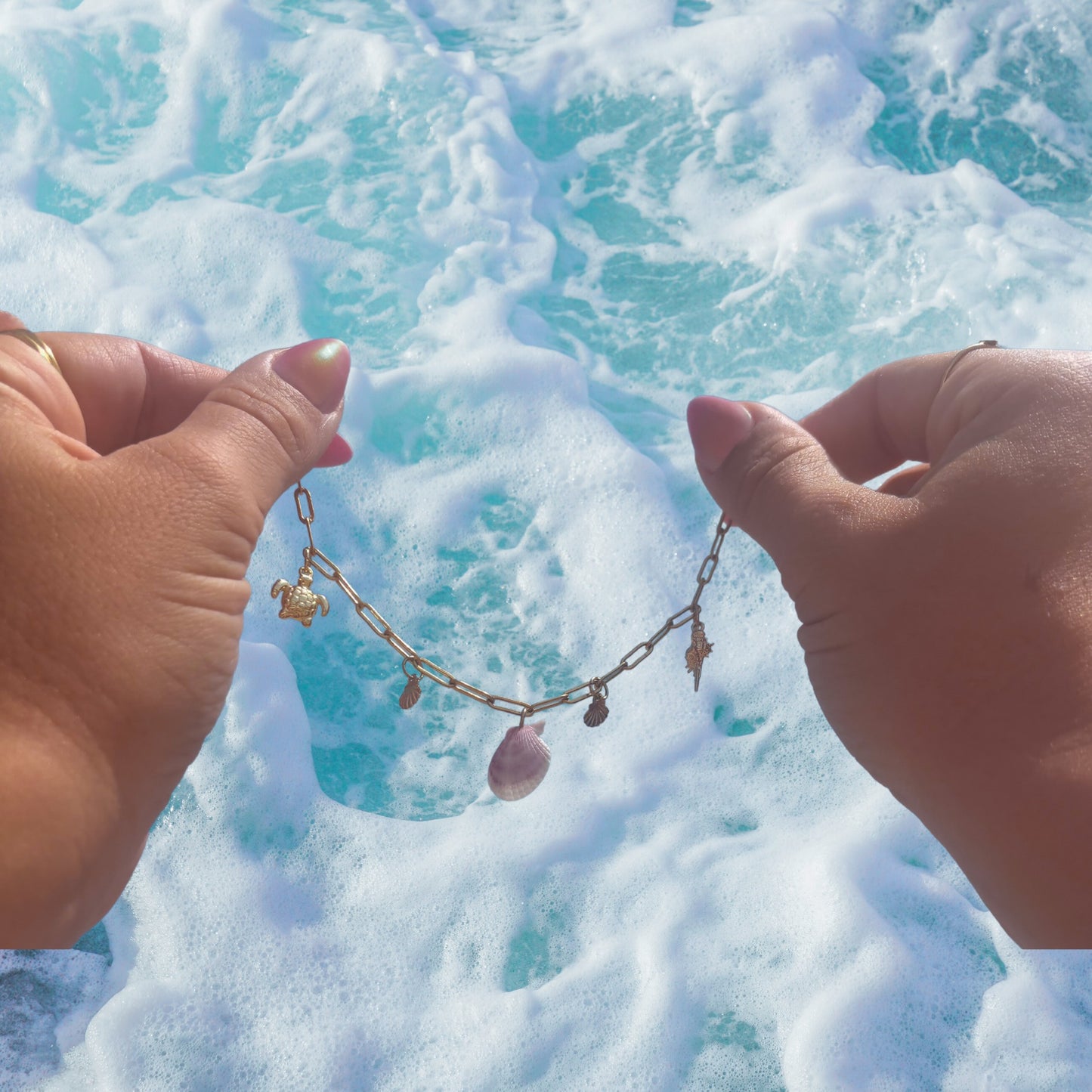 Golden Shore Seashell Bracelet