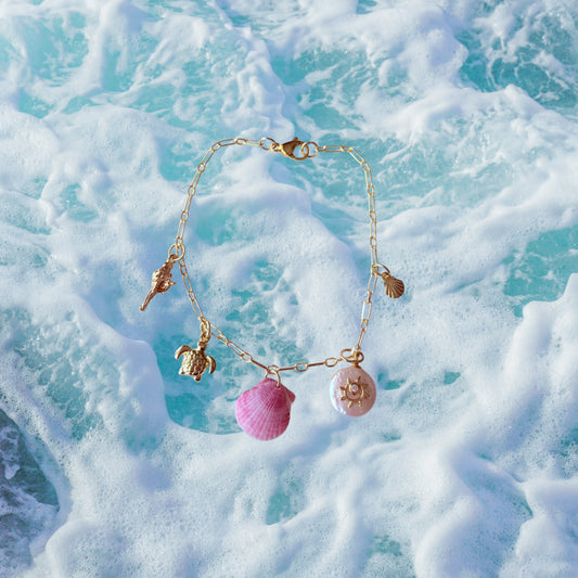 Golden Shore Seashell Bracelet